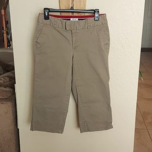 Dockers Favorite Fit Khaki Cotton Capri Pants Size 4